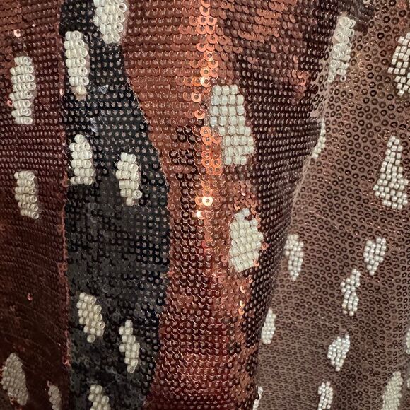 The Queen Of Sparkles Brown Deer Sweatshirt fully sequined and beaded six’s larg - Picture 6 of 8